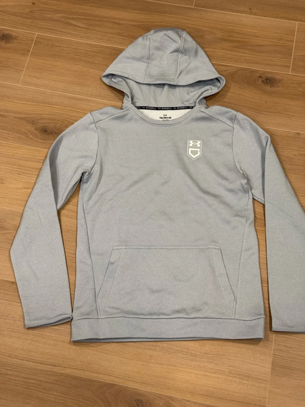 Under Armour Light Gray Performance Hoodie with Front Pocket